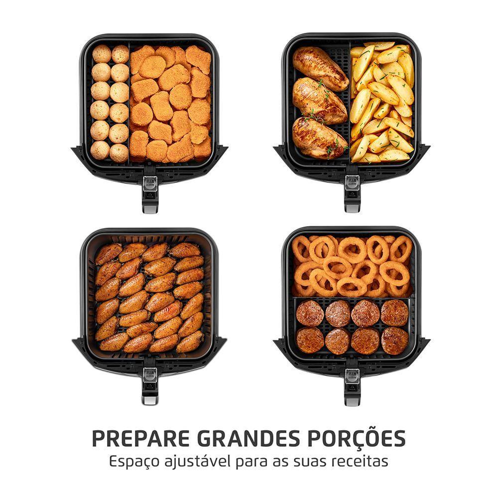 Fritadeira Sem Óleo Air Fryer 8L Mondial Preto/Inox 1900W AFD-80-BI 220V - 3