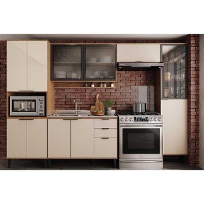 Cozinha Modulada Carraro Alpha Alpha 5 Peças (2aéreos+1balcão+1paneleiro+1torrequente) C5p106 Freijo-off White-carraro