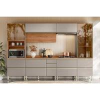 Cozinha Completa Proença 6 Peças (2aéreos+2balcões+1paneleiro+1cristaleira) C6p103 Nogueira Touch-nude Prime - Demóbile - 1