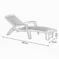 Espreguiçadeira Sole Reclinável Verde Menta Em Polipropileno Com Proteção Uv Pisani - 7