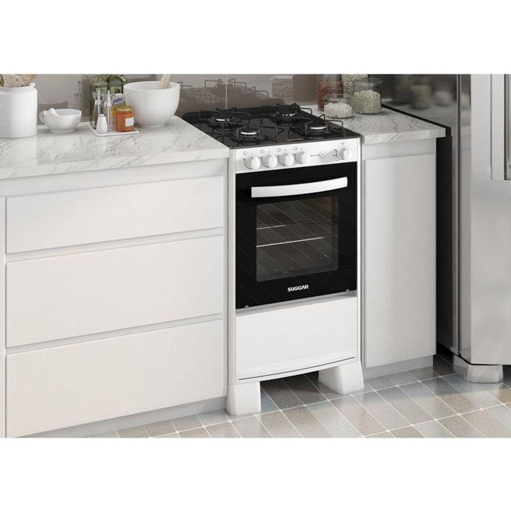 Fogão Cook Glass 4 Queimadores Branco Bivolt Fgvcg410br Suggar Bivolt - 2