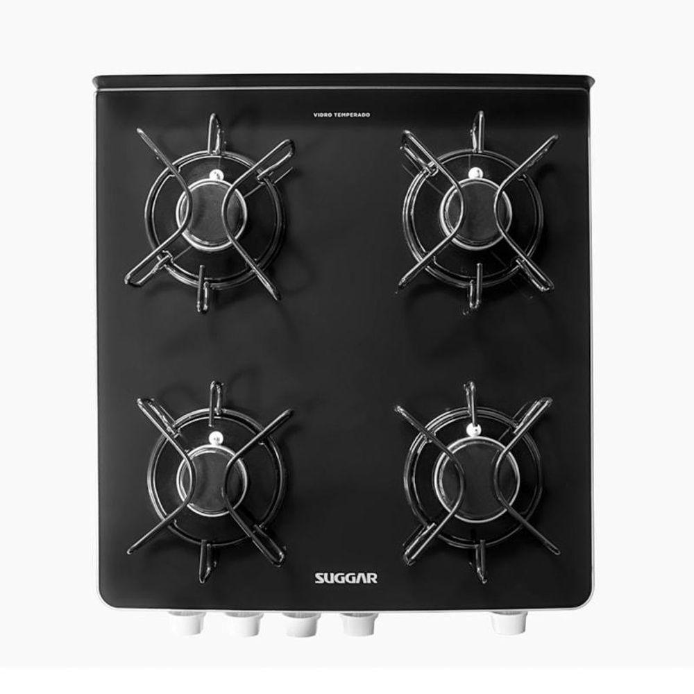 Fogão Cook Glass 4 Queimadores Branco Bivolt Fgvcg410br Suggar Bivolt - 4