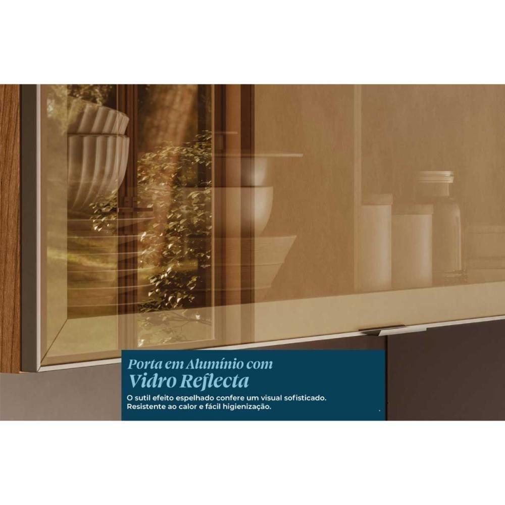 Cozinha Completa Proença 8 Peças (3aéreos+3balcões+1torrequente+1cristaleira) C8p71 Nogueira-carbono Prime Tx - Demóbile - 10