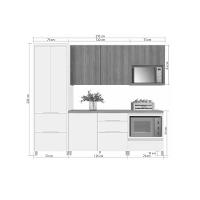 Cozinha Modulada Nesher Rainha E Marquesa 5 Peças (2aéreos+2balcões+1paneleiro) C5p111 Nature-verde-nesher