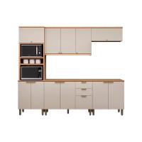 Cozinha Modulada Completa Selene 5 Peças (2aéreos+2balcões+1paneleiro) Cp04 Jequitiba-off White Fosco - Linea Brasil - 10