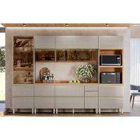 Cozinha Completa Proença 6 Peças (2aéreos+2balcões+1torrequente+1cristaleira) C6p95 Nogueira Touch-nude Prime - Demóbile - 1