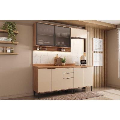 Cozinha Completa Alpha 4 Peças (2aéreos+2balcões) C4p226 Freijo-off White - Carraro