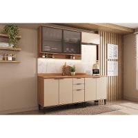 Cozinha Completa Alpha 4 Peças (2aéreos+2balcões) C4p226 Freijo-off White - Carraro - 1