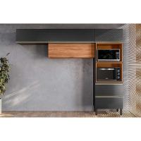 Cozinha Completa Proença 3 Peças (2aéreos+1torrequente) C3p64 Nogueira-carbono Prime Tx - Demóbile - 1