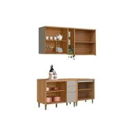 Cozinha Completa Allure 4 Peças (2aéreos+2balcões) Cp26 Jequitiba-gris Fosco - Linea Brasil - 3