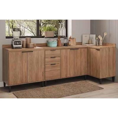 Cozinha Completa Alpha 3 Peças (3balcões) C3p39 Freijo - Carraro