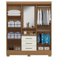 Guarda Roupa Casal Capela 4 Portas 164 Cm Paris Atacama Off White Armoveis Atacama Off White - 2