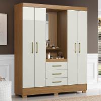 Guarda Roupa Casal Capela 4 Portas 164 Cm Paris Atacama Off White Armoveis Atacama Off White - 5
