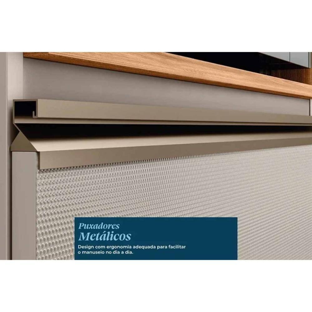 Cozinha Completa Proença 5 Peças (2aéreos+2balcões+1torrequente) C5p127 Nogueira-carbono Prime Tx - Demóbile - 3