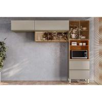 Cozinha Completa Proença 3 Peças (2aéreos+1paneleiro) C3p62 Nogueira Touch-nude Prime - Demóbile - 1