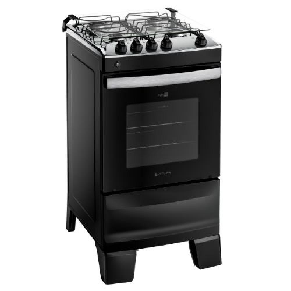 Fogão 4 Bocas Atlas Automático Agile Up Preto Bivolt - 2