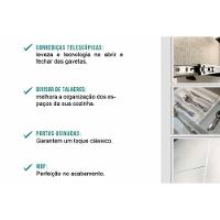 Cozinha Modulada Carraro Bella 5 Peças (2aéreos+2balcões+1paneleiro) C5p120 Branco-carraro - 5