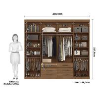 Conjunto Guarda Roupa E Cômoda Santos Andirá 2 Peças 10 Port Jatoba - 2