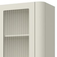 Cristaleira Sala De Jantar 2 Portas Vidro Pés Industrial Dourado Naim I03 Luna - Lyam Decor - 6