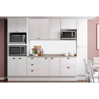 Cozinha Completa Bella 9 Peças (2aéreos+2balcões+1paneleiro+1torrequente+3complementos) C9p24 Branco - Carraro