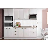 Cozinha Completa Bella 9 Peças (2aéreos+2balcões+1paneleiro+1torrequente+3complementos) C9p24 Branco - Carraro - 1