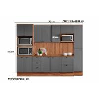 Cozinha Completa Bella 9 Peças (2aéreos+2balcões+1paneleiro+1torrequente+3complementos) C9p24 Branco - Carraro - 2