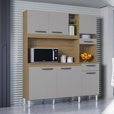 Cozinha Compacta Bárbara 6 Portas 1 Gaveta Poquema Damasco/off White