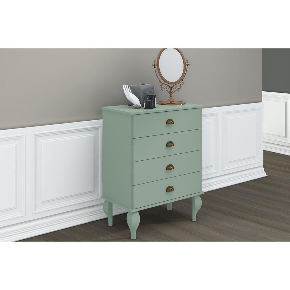 Cômoda Solteiro Cl 4009 C- 4 Gavetas Oliva - Movelbento - 1