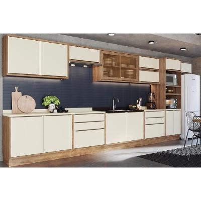 Cozinha Completa Versalis 14 Peças (6aéreos+4balcões+1torrequente+3complementos) C14p166 Freijo-cinza Argila - Herval