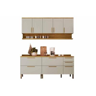 Cozinha Completa Riesling 4 Peças (2aéreos+2balcões) C4p247 Amendoa-off White - Ronipa