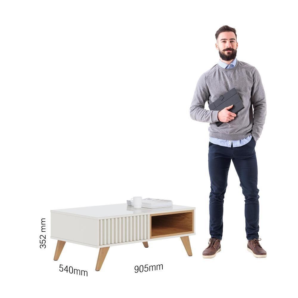 Estante Home Theater Humaitá Off White Matte Freijó Com Mesa De Centro Jeri Off White Freijó - Colibri - 8