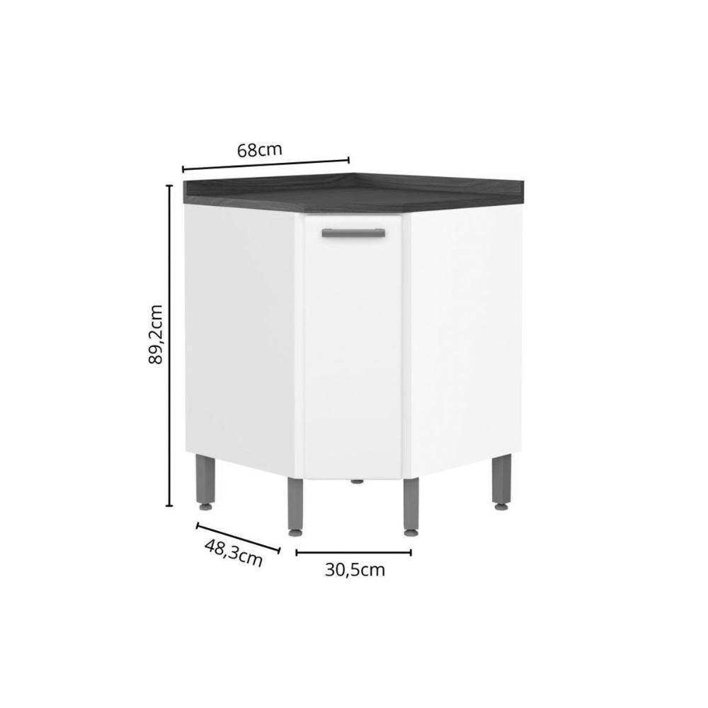 Gabinete De Cozinha Modulado Bella Canto C- 1 Porta Verde - Bertolini - 3