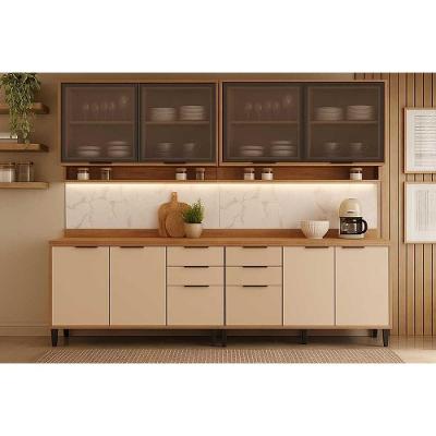 Cozinha Completa Alpha 4 Peças (2aéreos+2balcões) C4p210 Freijo-off White - Carraro