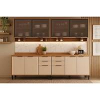 Cozinha Completa Alpha 4 Peças (2aéreos+2balcões) C4p210 Freijo-off White - Carraro - 1