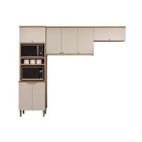 Cozinha Modulada Completa Selene 3 Peças (2aéreos+1torrequente) Cp14 Jequitiba-off White Fosco - Linea Brasil - 5