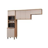 Cozinha Modulada Completa Selene 3 Peças (2aéreos+1torrequente) Cp14 Jequitiba-off White Fosco - Linea Brasil - 9