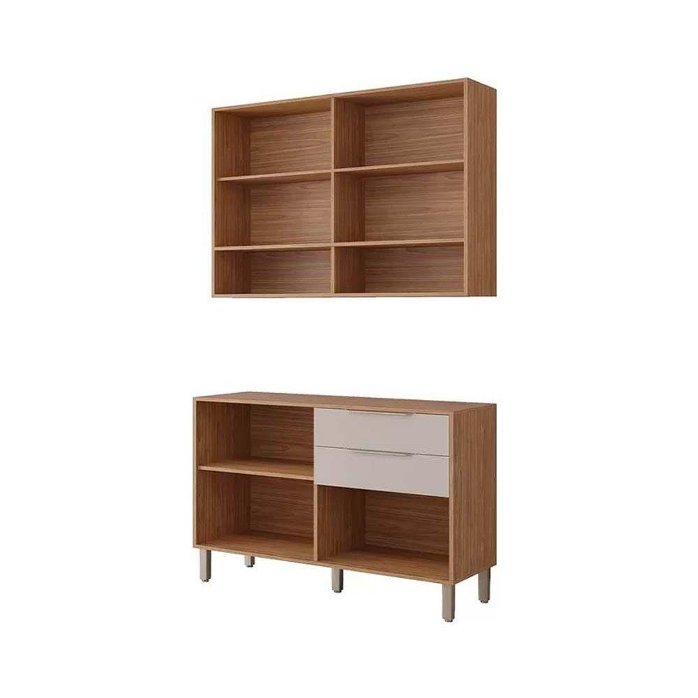 Cozinha Modulada Mgm Divina 3 Peças (1aéreo+1balcão+1complemento) Cz008 Freijo-titanium-mgm - 4