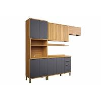 Cozinha Modulada Ronipa Sauvignon Sauvignon 5 Peças (2aéreos+2balcões+1paneleiro) C5p154 Amendoa-off White - Ronipa - 6