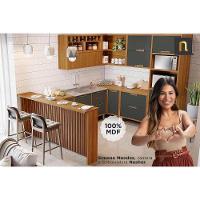 Cozinha Modulada Completa Imperatriz 8 Peças (3aéreos+4balcões+1ilha) C8p53 Freijo-off White - Nesher - 5