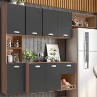 Cozinha Suspensa 7 Portas 180 Cm Mali Carvalho Grafite Pln Carvalho Grafite - 2