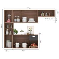 Cozinha Suspensa 7 Portas 180 Cm Mali Carvalho Grafite Pln Carvalho Grafite