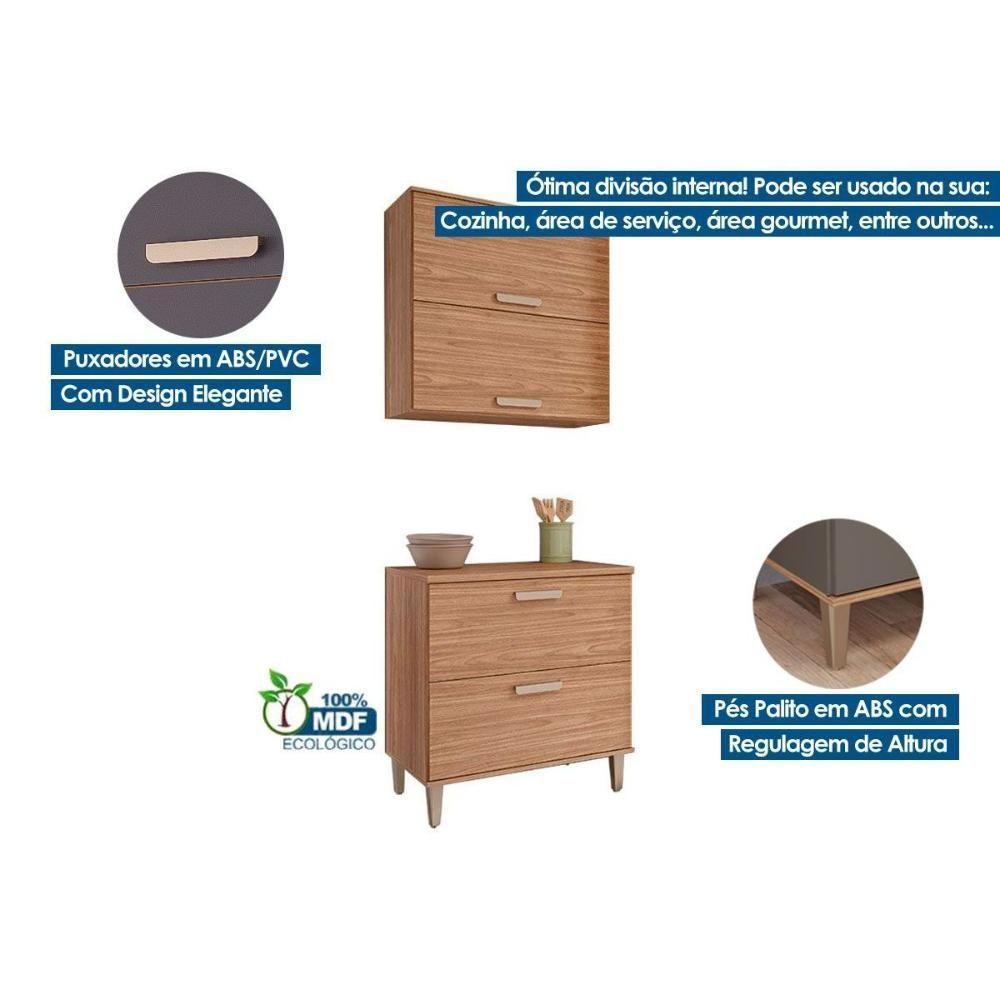 Cozinha Modulada Mgm Bella 2 Peças (1aéreo+1balcão) 80cm Freijo-mgm - 3