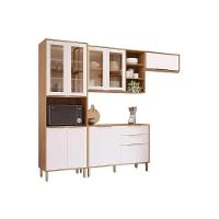 Cozinha Completa Brilhante 4 Peças (2aéreos+1balcão+1paneleiro) C4p256 Cinamomo-off White - Mgm - 6