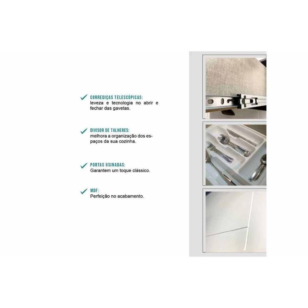 Cozinha Completa Bella 4 Peças (2aéreos+2balcões) C4p216 Branco - Carraro - 4