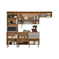 Cozinha Completa Alba 4 Peças (2aéreos+1balcão+1paneleiro) C4p227 Amendola-nude Prime Tx - Demóbile - 3