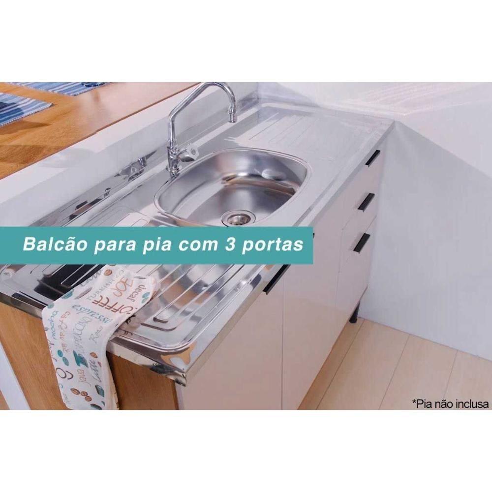 Cozinha Completa Alpha 4 Peças (2aéreos+2balcões) C4p220 Freijo-off White - Carraro - 4
