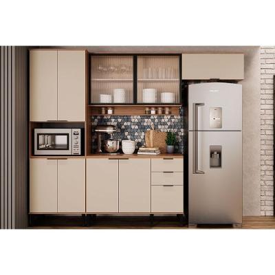 Cozinha Modulada Carraro Alpha Alpha 4 Peças (2aéreos+1balcão+1torrequente) C4p195 Freijo-off White-carraro