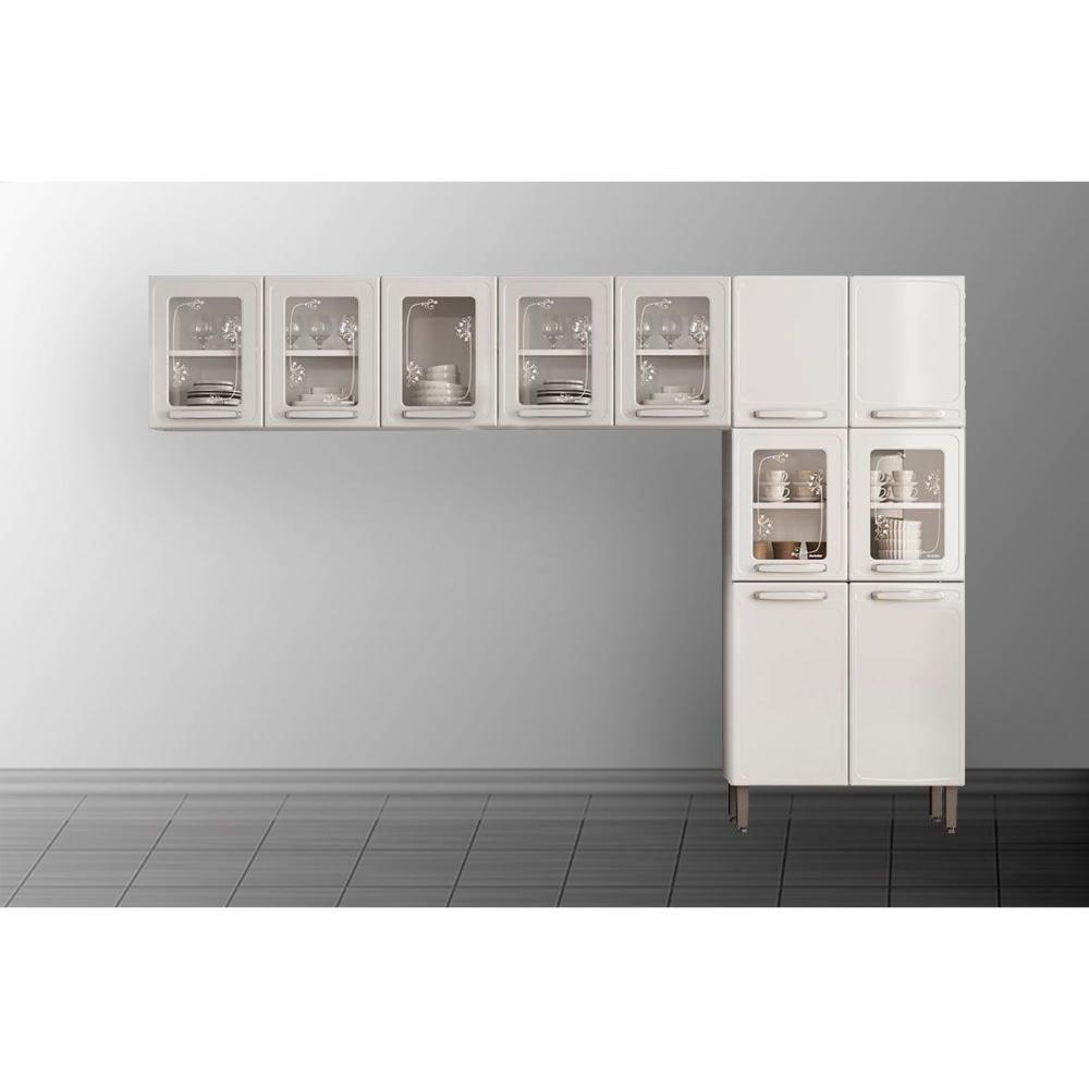 Cozinha Modulada Bertolini Evidence 3 Peças (2aéreos+1paneleiro) Cpt62 Branco-bertolini - 1