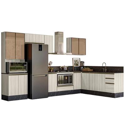 Cozinha Modulada 9 Peças Mdf Kali Bianco Toq Bianco Toq Nicioli Bianco Toq Bianco Toq