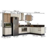 Cozinha Modulada 9 Peças Mdf Kali Bianco Toq Bianco Toq Nicioli Bianco Toq Bianco Toq - 3